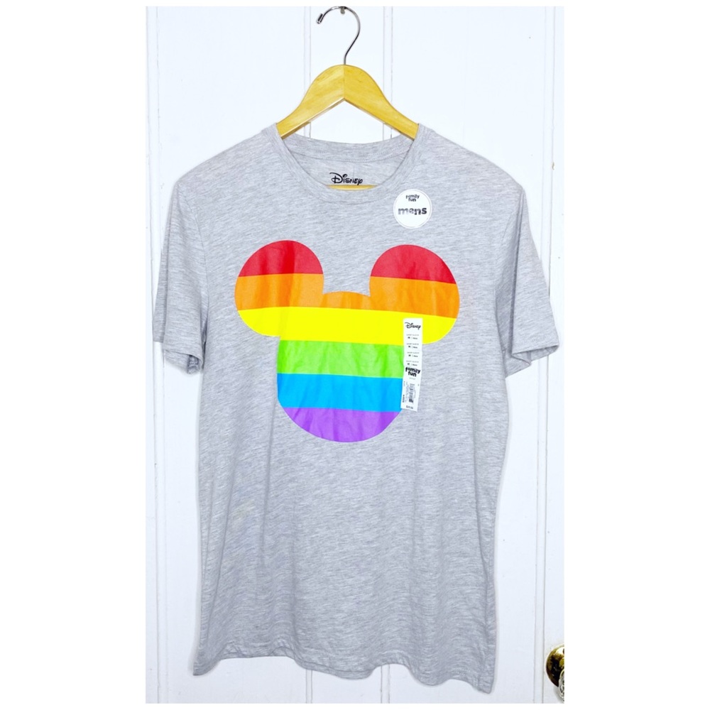 NWT Disney : Men’s size M : rainbow disney mickey mouse lightweight pride shirt
